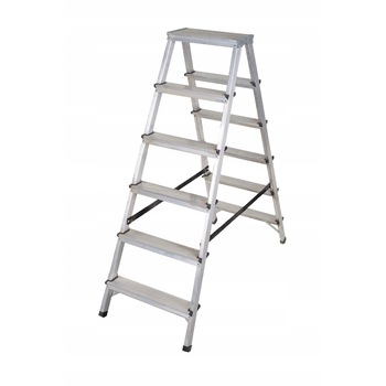 Scara din aluminiu, pliabila, 2x6 trepte, 125 kg, Drabest Scara din aluminiu, pliabila, 2x6 trepte, 125 kg, Drabest