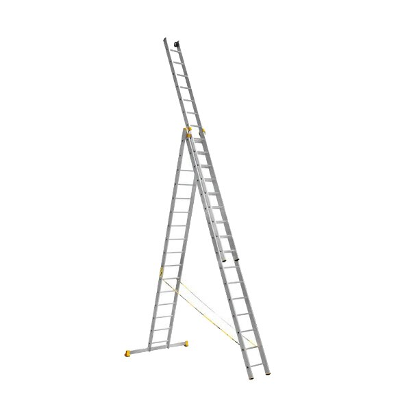 Scara pliabila din aluminiu, 3x16 trepte, 150 kg, Drabest