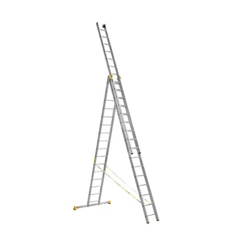 Scara pliabila din aluminiu, 3x16 trepte, 150 kg, Drabest Scara pliabila din aluminiu, 3x16 trepte, 150 kg, Drabest