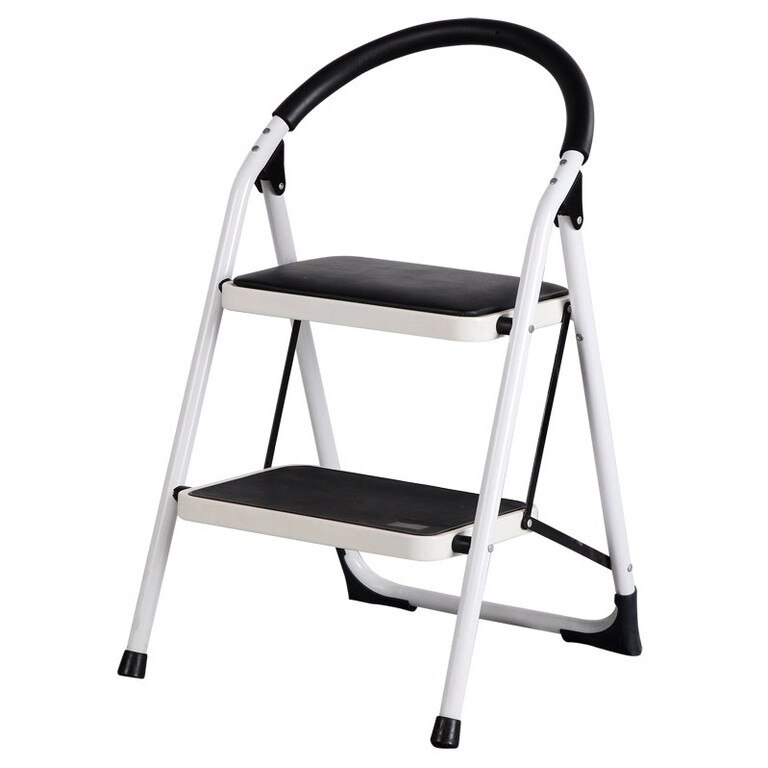 Scara din otel, pliabila, 2 trepte, 150 kg, Drabest KLAPP