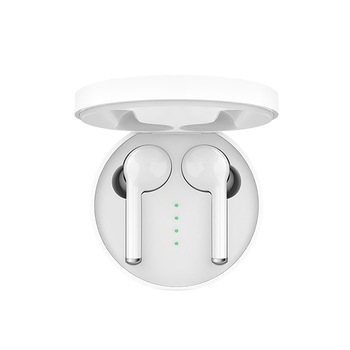 Casti BlueTooth cu Siri Assistant, Compatibile Android & iOS, Conectare BlueTooth v.5.0, Imperechere automata, Apeluri telefon, Clear Sound, Noise Cancelling, White Casti BlueTooth cu Siri Assistant, Compatibile Android & iOS, Conectare BlueTooth v.5.0, Imperechere automata, Apeluri telefon, Clear Sound, Noise Cancelling, White
