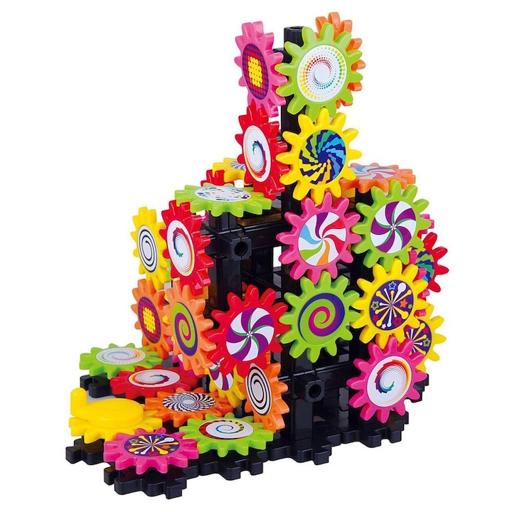 Set de 94 rotite de angrenaj multicolore, pentru copii, puzzle