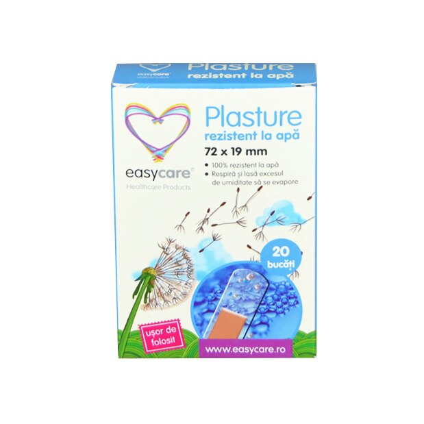 Plasture rezistent la apa EASYCARE 72x19 mm 20 buc/cutie