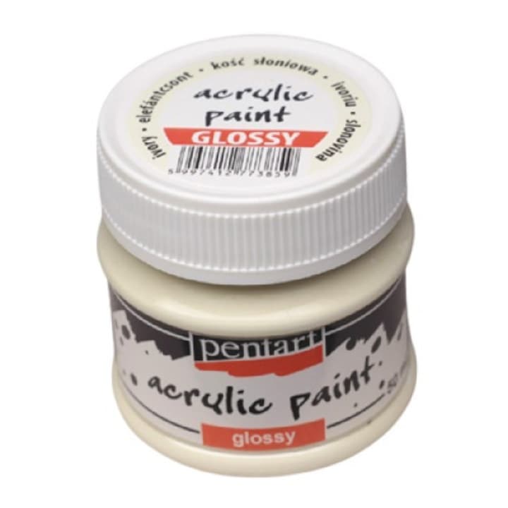Гланцова акрилна боя, слонова кост, 50 мл
