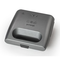 Aparat de sandwichmaker, Gorenje, SM703GCG, 3 in 1, vafe, sandwich si gratar, 700W, Negru