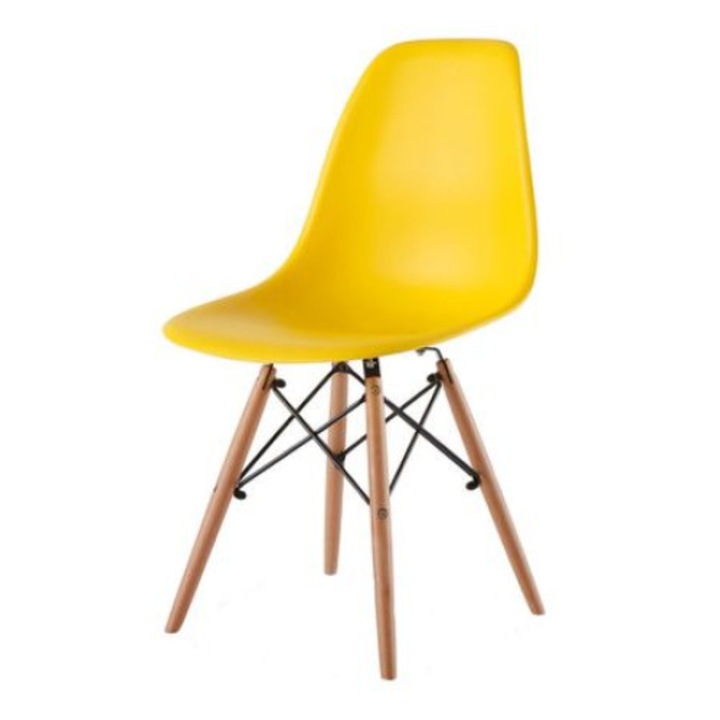 Scaun living AX Enzi, picioare lemn masiv