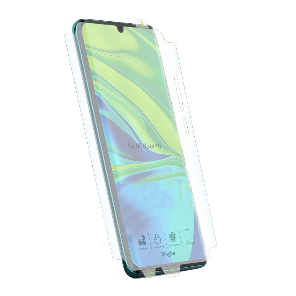 Set 2xFolii Policarbonat Ringke Dual Easy pentru Xiaomi Mi Note 10 & Note 10 Pro, Transparenta
