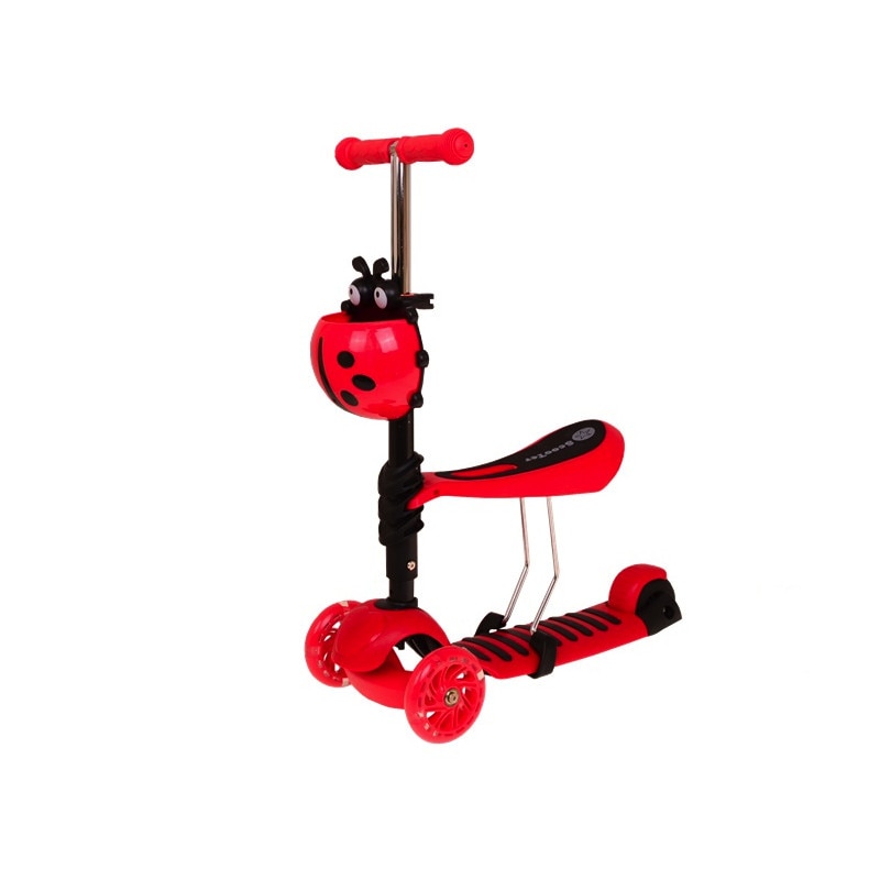 Trotineta cu sezut pentru copii 3 in 1 Malipen, rosu