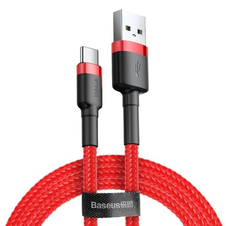 Baseus kábel, Type-C USB, 2 A, 3 m, piros