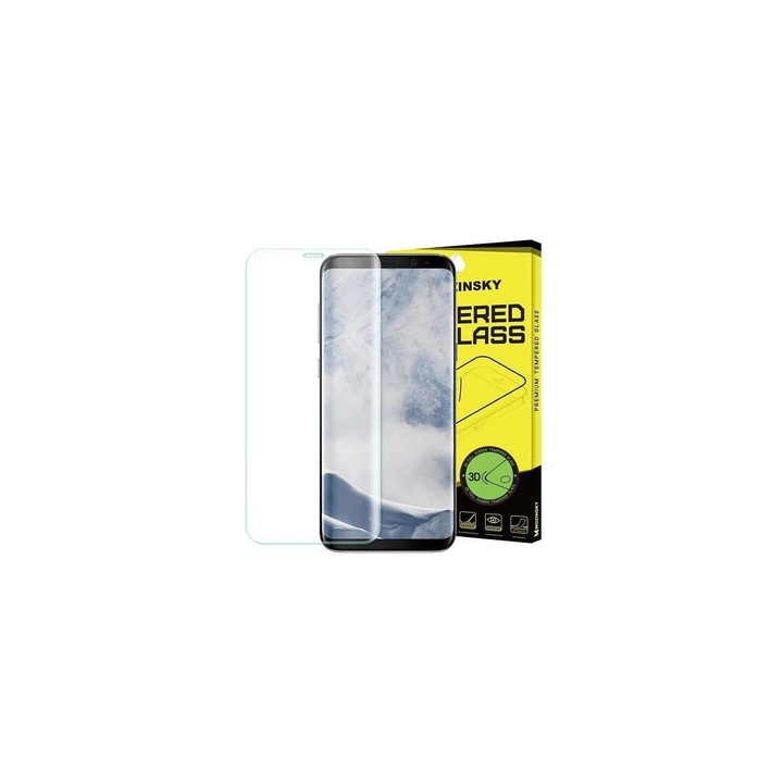 Folie Sticla Compatibila cu Samsung Galaxy S8 Plus G955 - Wozinsky 3D Full Cover Clear