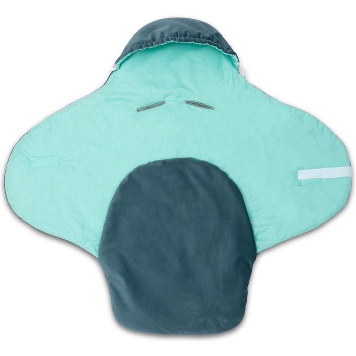 Paturica de infasat pentru scaun auto. Paturica de infasat pentru calatorie 90x90 Verde / menta MINT SAGE - Bellochi