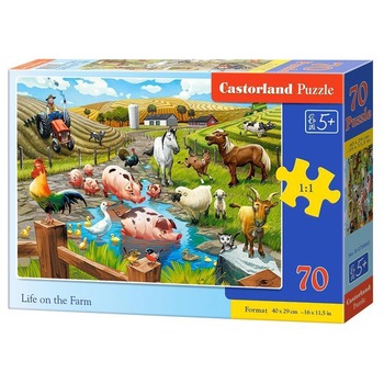 Puzzle Castorland, Viata la Ferma, 70 piese Puzzle Castorland, Viata la Ferma, 70 piese