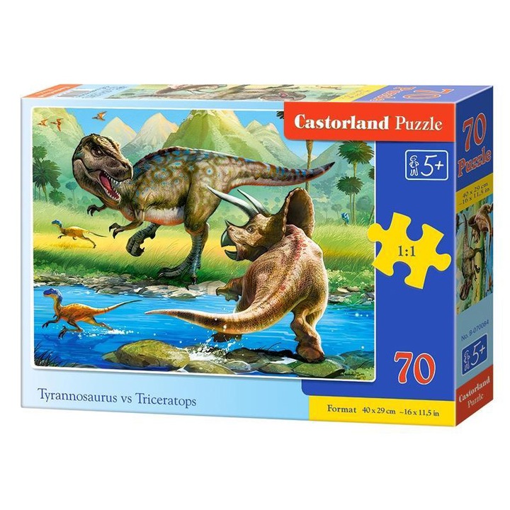 Castorland Puzzle, Tyrannosaurus vs Triceratops, 70 darabos