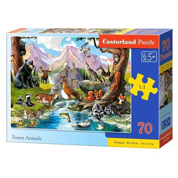 Puzzle Castorland, Animalele Padurii, 70 piese Puzzle Castorland, Animalele Padurii, 70 piese