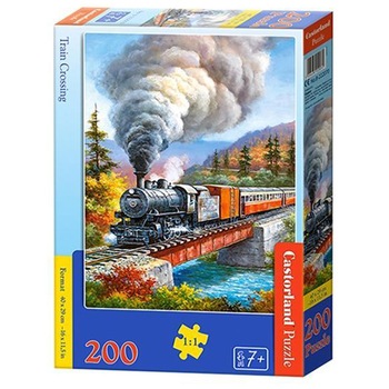 Puzzle Castorland, Tren, 200 piese Puzzle Castorland, Tren, 200 piese