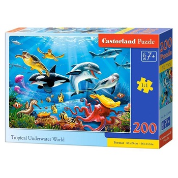Puzzle Castorland, Lumea Tropicala Subacvatica, 200 piese Puzzle Castorland, Lumea Tropicala Subacvatica, 200 piese