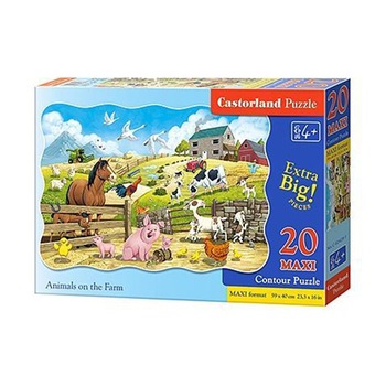Puzzle Maxi Castorland, Animale la Ferma, 20 piese Puzzle Maxi Castorland, Animale la Ferma, 20 piese