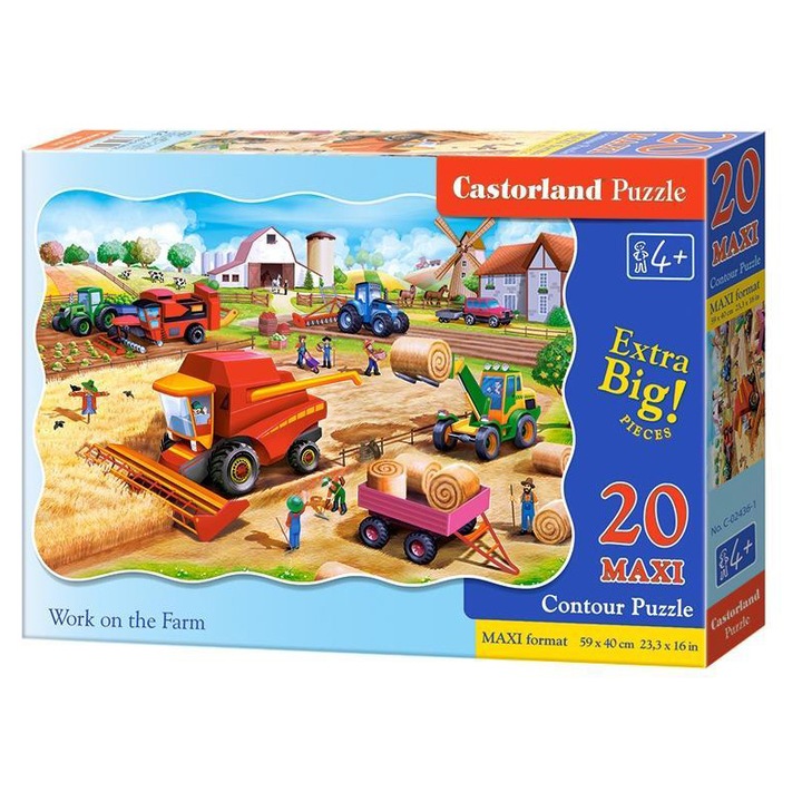 Puzzle Maxi Castorland, Munca la Ferma, 20 piese