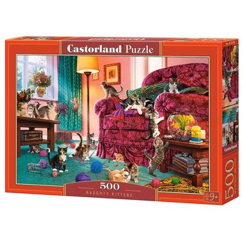 Puzzle Castorland, Pisicute Nazdravane, 500 piese Puzzle Castorland, Pisicute Nazdravane, 500 piese