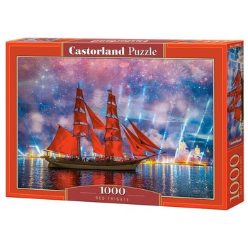 Puzzle Castorland, Vas cu Vele Rosii, 1000 piese
