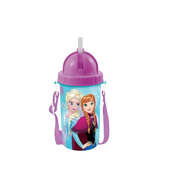 Bidon cu pai, Disney, Frozen, mov, 450ml