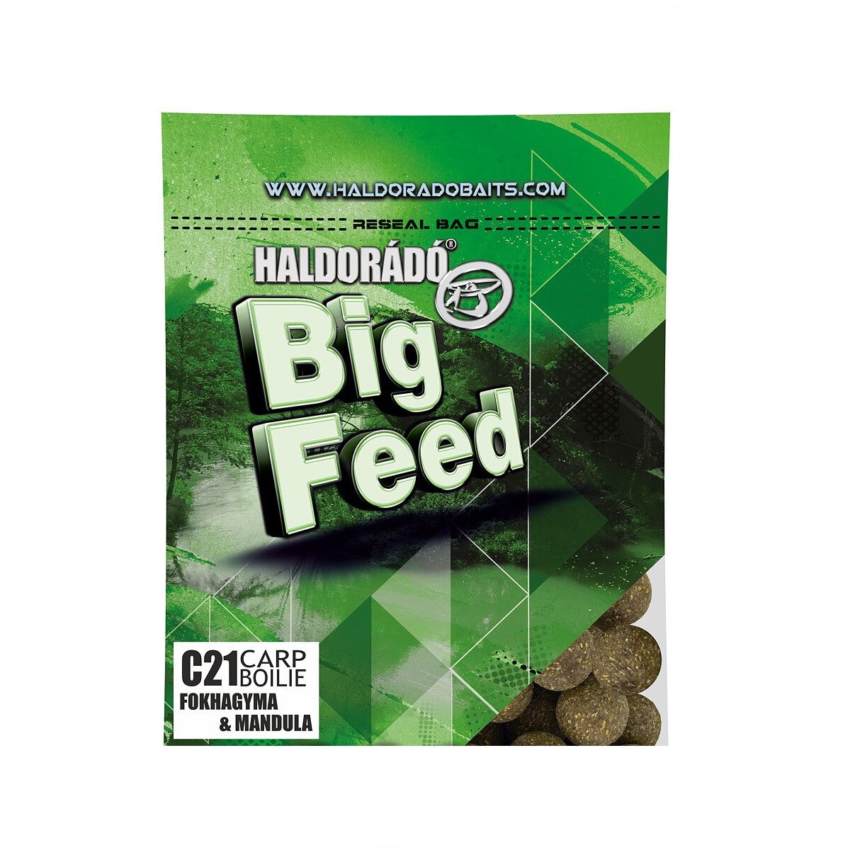 Boiles,Haldorado,Big Feed - C21 Boilie - Usturoi & Migdale 800 g