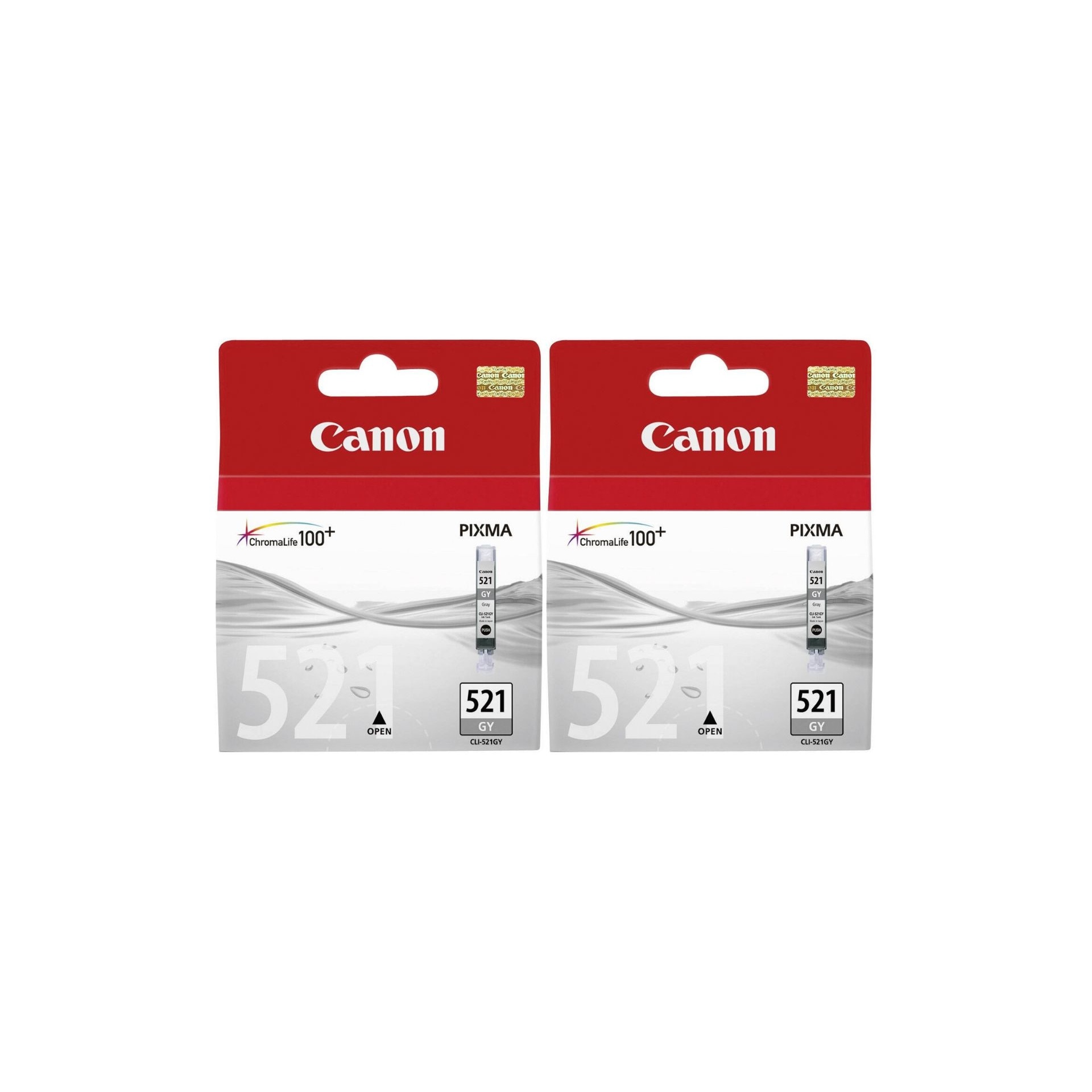 Pachet cartuse cerneala CLI-521GY gri x2 Canon original 2790 pagini