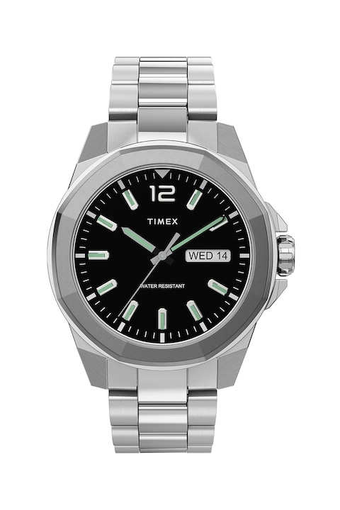 Timex, Кварцов часовник с иноксова верижка, Сребрист