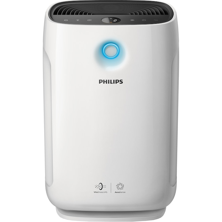 Philips AC2889/10 Légtisztító, AreaSense technológia, VitaShield technológia, Visszajelzés a levegőminőségről, Bluetooth, 3 mód, Számjegyes kijelző, PM2.5 érzékelő, Fehér