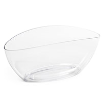 Ghiveci decorativ Lamela, Luna, 35x15x15 cm, alb transparent