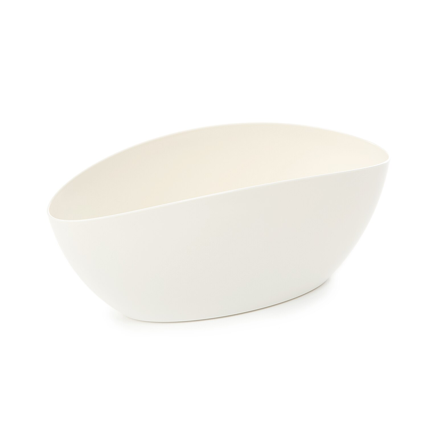 Ghiveci decorativ Lamela, Luna, 35x15x15 cm, crem