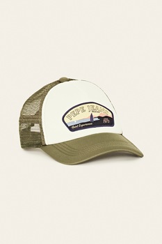 Pepe Jeans London, Sapca din plasa cu aplicatie cu broderie, Verde militar Pepe Jeans London, Sapca din plasa cu aplicatie cu broderie, Verde militar