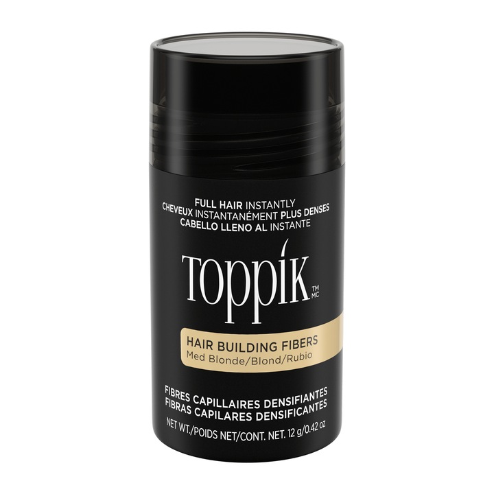 Fibre pentru par rar TOPPIK, pudra, Blond mediu, 12g