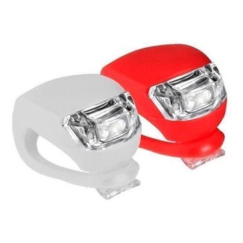 Set licurici bicicleta din silicon, lumina alba 2220 Set licurici bicicleta din silicon, lumina alba 2220