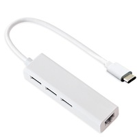 Adaptor Type-C USB-C 3.1 la RJ45 Ethernet + 3 porturi USB 3.0