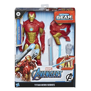 Figurina Avengers - Titan Hero Blast Gear: Iron Man, 30 cm Figurina Avengers - Titan Hero Blast Gear: Iron Man, 30 cm
