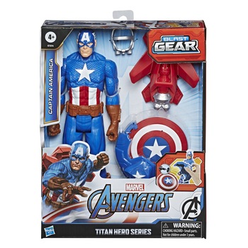 Figurina Avangers - Titan Hero Blast Gear: Captain America Figurina Avangers - Titan Hero Blast Gear: Captain America