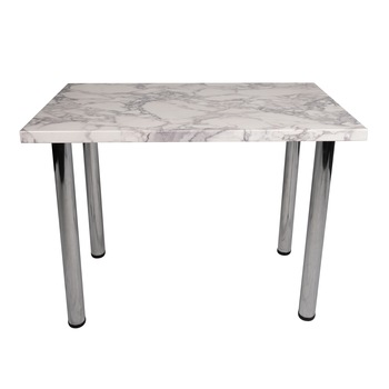 Masa de bucatarie DENVER, blat termorezistent, 100x60x75 cm, marmura Arabescato Masa de bucatarie DENVER, blat termorezistent, 100x60x75 cm, marmura Arabescato