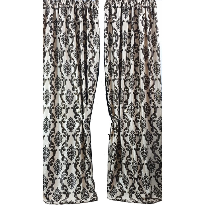 Set 2 draperii black-out MASTEL 140x245cmx2 culoare bej-maro B11