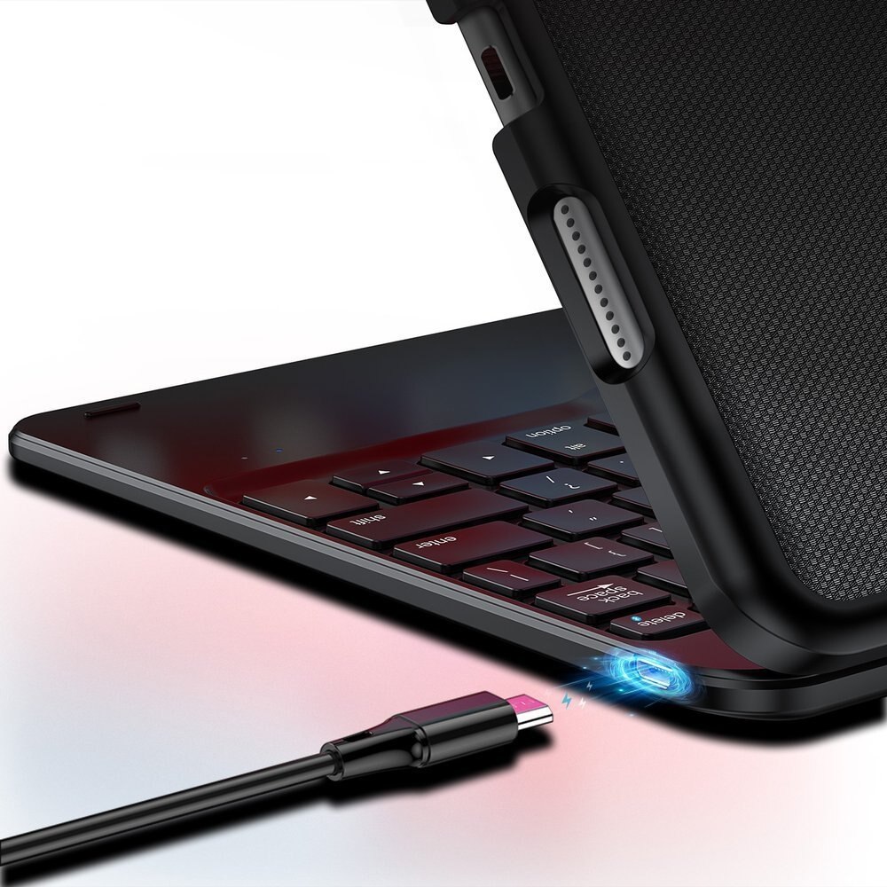 Husa cu Tastatura BlueTooth 4.0 Dux Ducis pentru Apple iPad Air 3 (2019) 10.5", Negru
