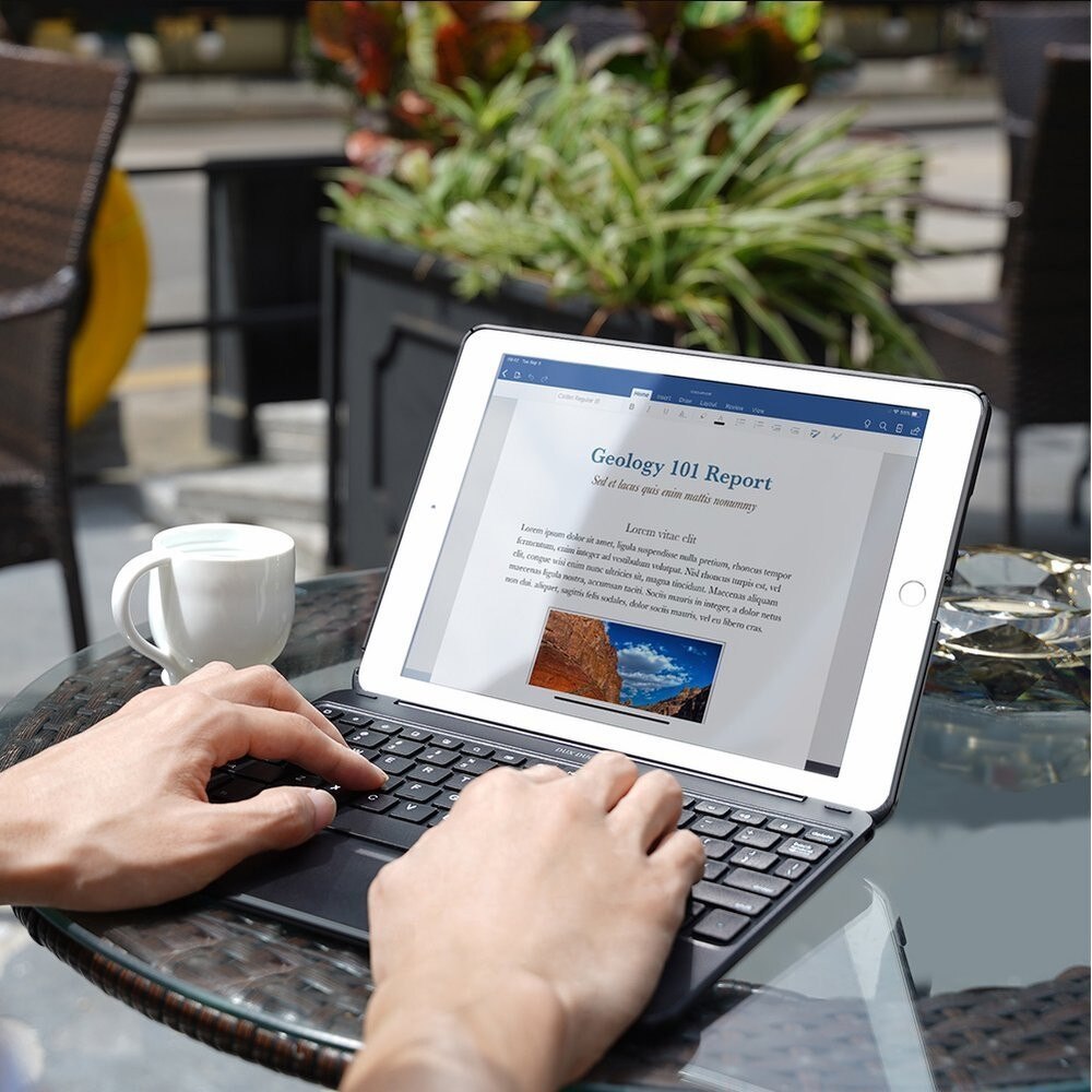 Husa cu Tastatura BlueTooth 4.0 Dux Ducis pentru Apple iPad Air 3 (2019) 10.5", Negru