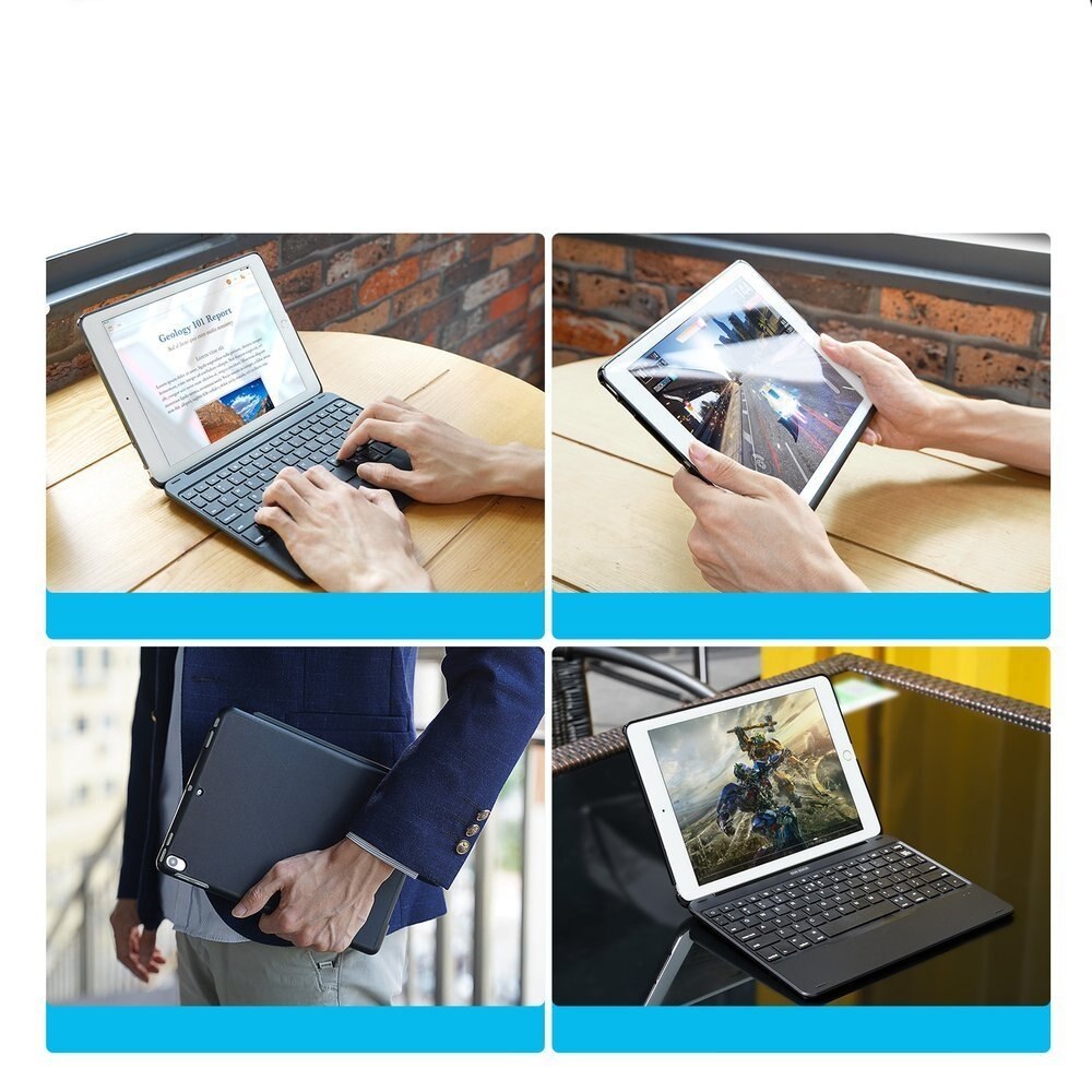 Husa cu Tastatura BlueTooth 4.0 Dux Ducis pentru Apple iPad Air 3 (2019) 10.5", Negru
