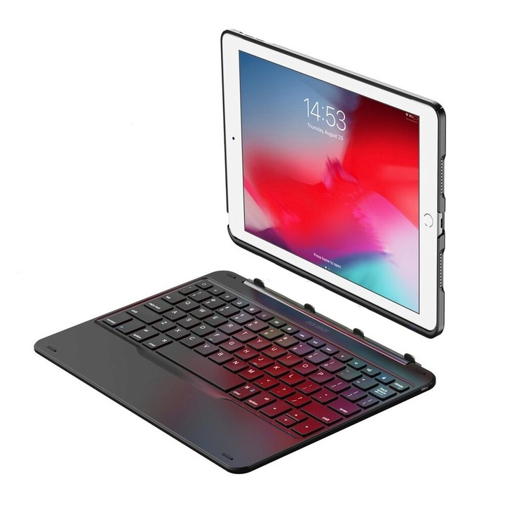 Husa cu Tastatura BlueTooth 4.0 Dux Ducis pentru Apple iPad Air 3 (2019) 10.5", Negru