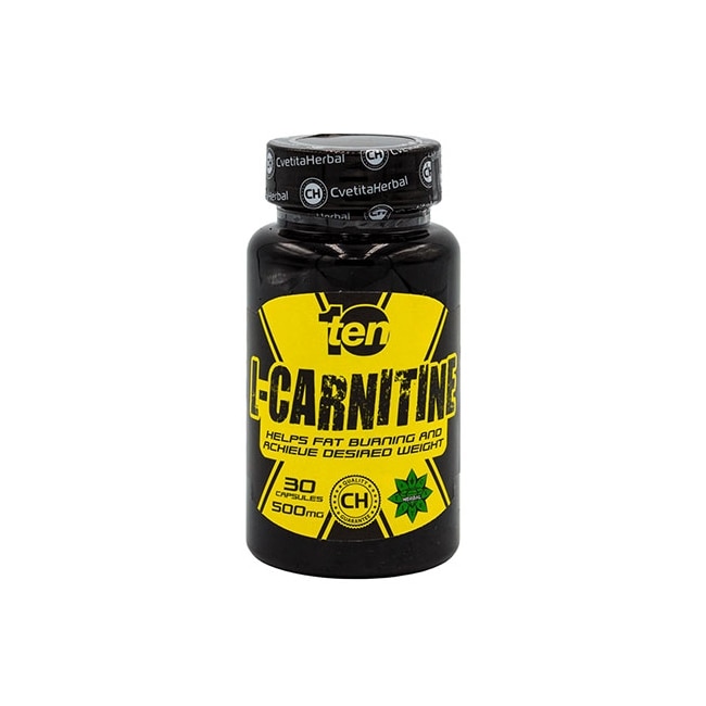 Supliment nutritiv Cvetita Herbal, L-Carnitine, 500mg, 30 capsule