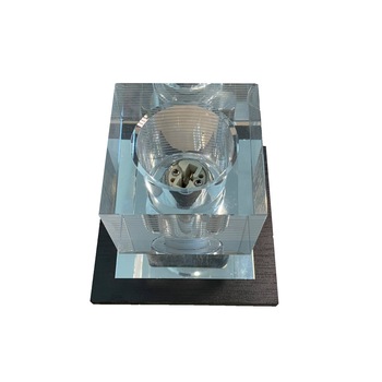 Spot patrat sticla si lemn wenge bec 2.5W inclus Spot patrat sticla si lemn wenge bec 2.5W inclus