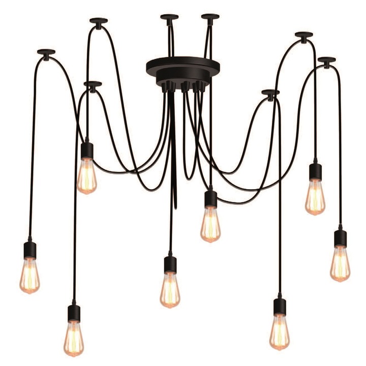 Lustra Spider, 8 becuri E27