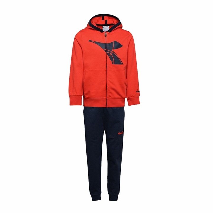 Trening Diadora copii Ju Fz Suit Fregio, rosu/bleumarin, Rosu/Bleumarin, 154-165 CM