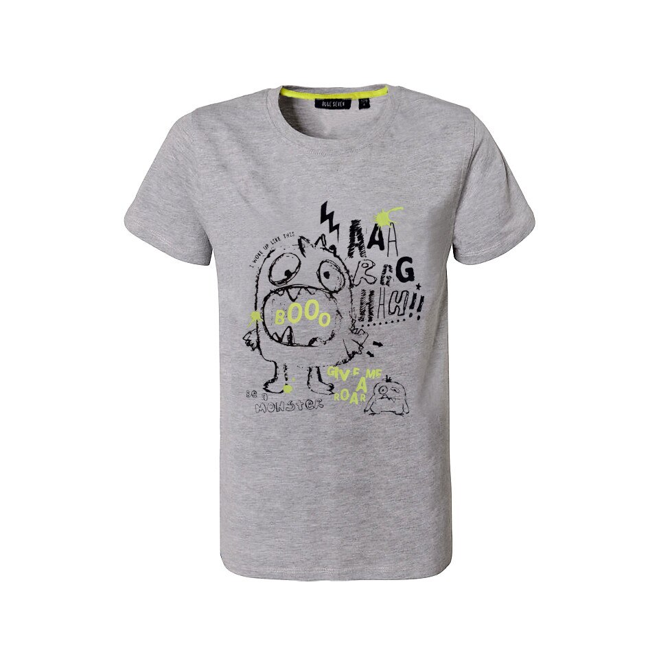 Tricou imprimat Blue Seven baieti, gri, marimea 128 cm, 8 ani