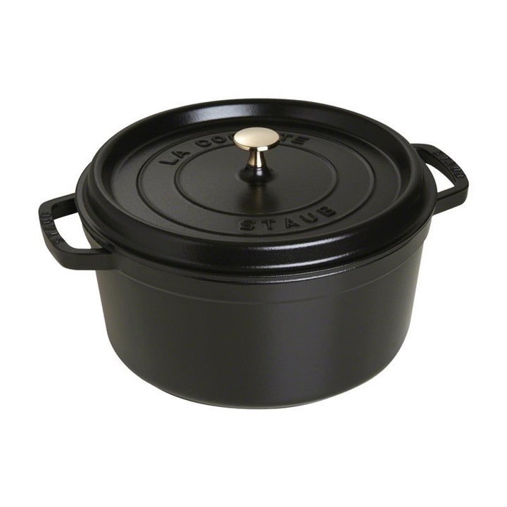 Чугунена тенджера Cocotte, 28 см/6,7 л, черна - Staub