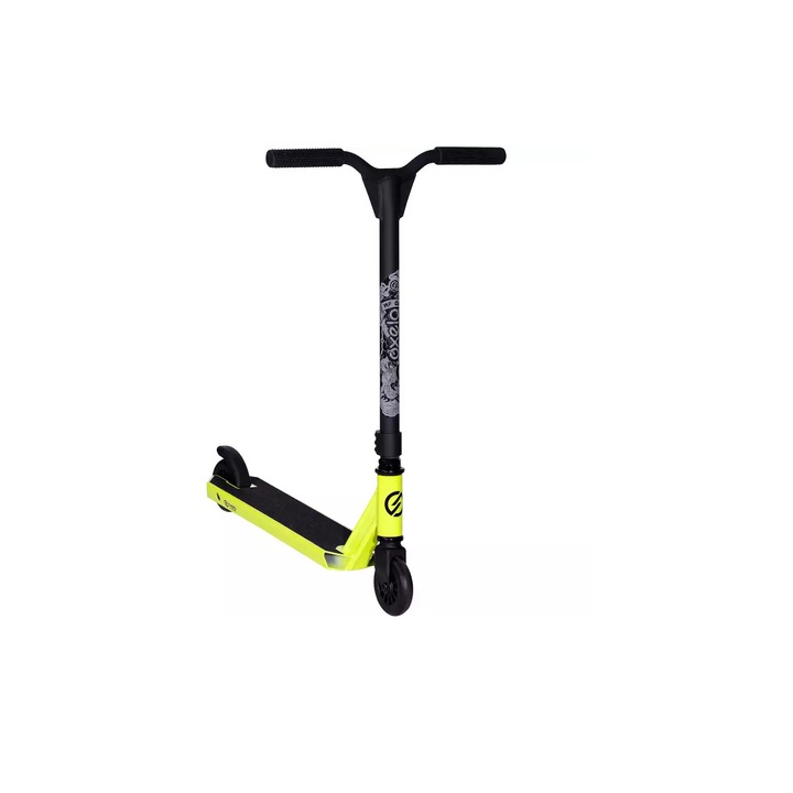 Trotineta Oxelo, Pentru adulti, Usor de manevrat, Manere ergonomice, Control bun asupra directiei, Roti 100 mm, Galben